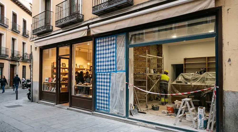 Reforma por fases de un local comercial en Madrid sin cerrar el negocio